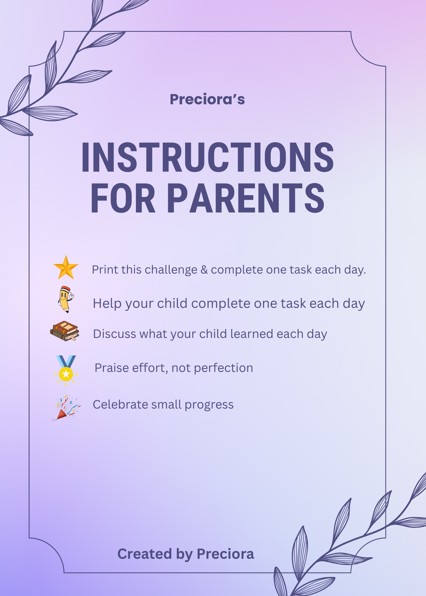 7-Day Smart Study Challenge for Kids & Teens (Printable PDF)