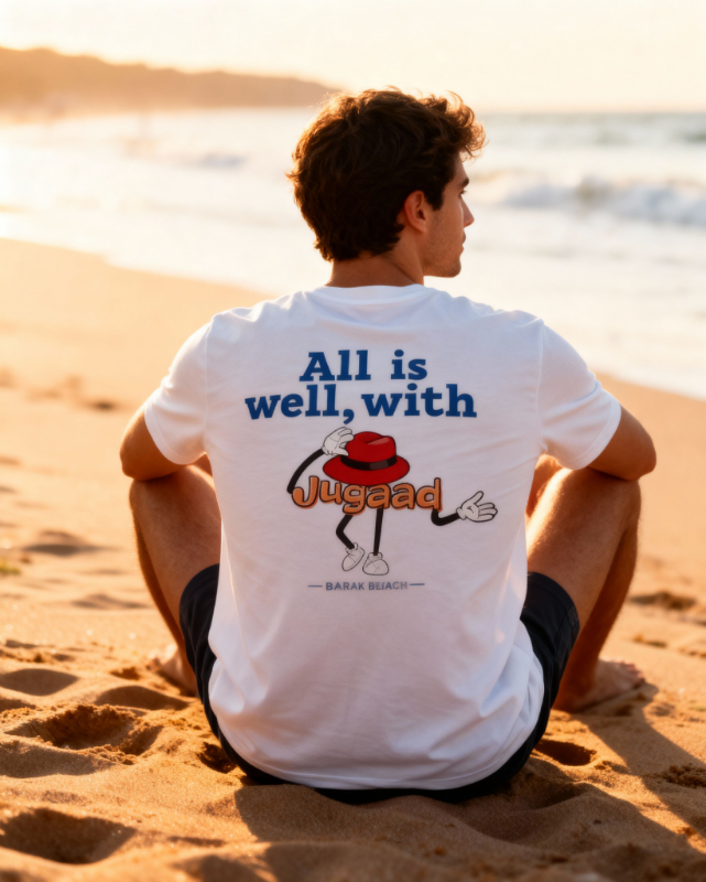 All Is Well Quirky Graphic T-Shirt | Men's Indian Jugaad Tee