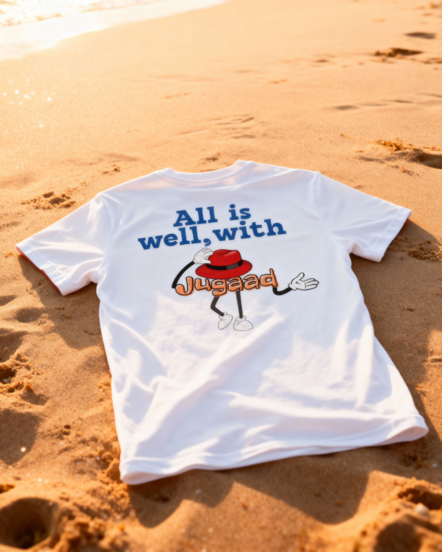 All Is Well Quirky Graphic T-Shirt | Men's Indian Jugaad Tee