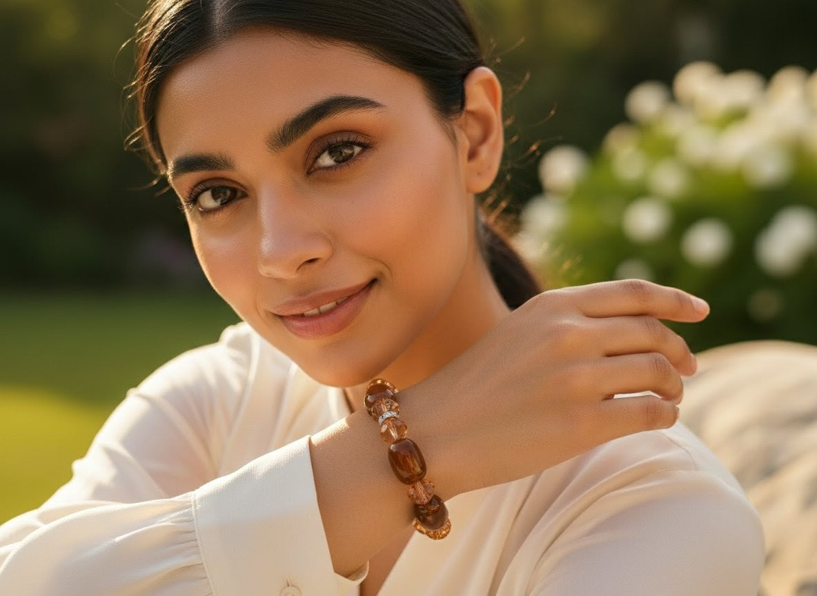 Amber Glow Crystal Bracelet
