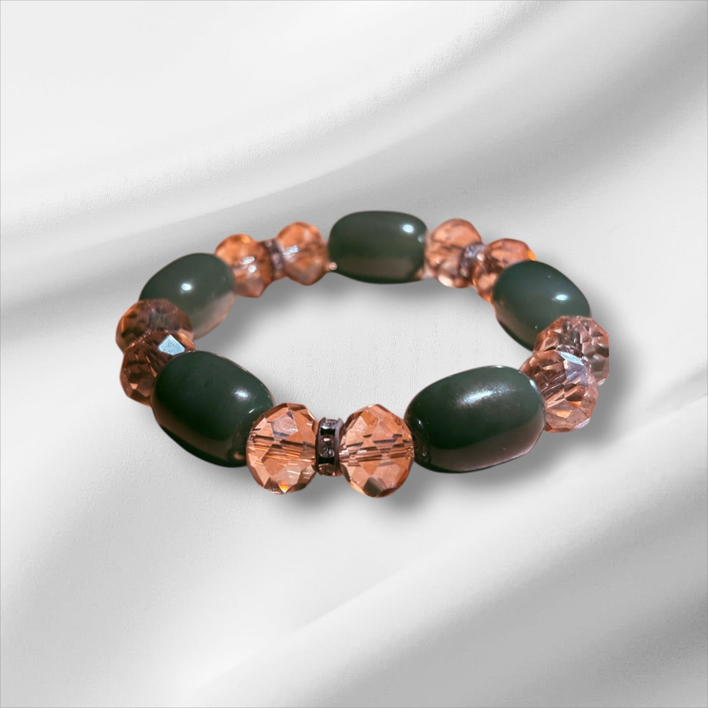 Green Agate Gemstone Bracelet